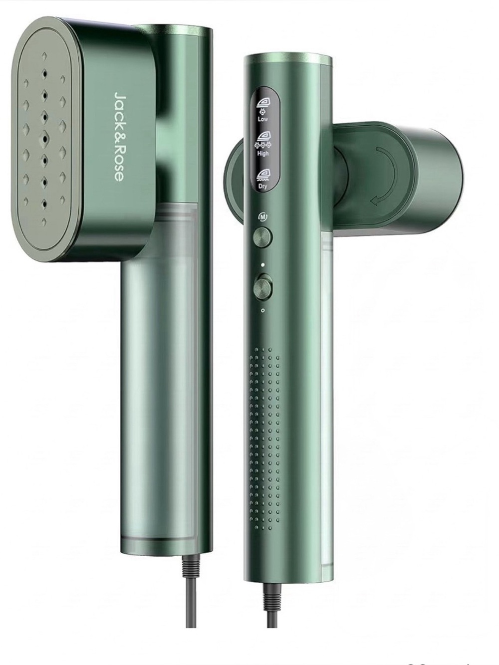 Jack & Rose Handheld Garment Steamer in Metallic Green